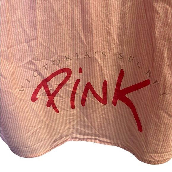 Victoria Secret’s Vintage Night Sleep Oversized Shirt Pink and White Size M - Picture 4 of 9